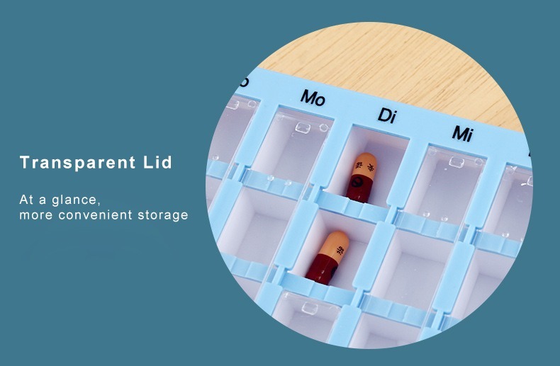 Weekly Withdrawable Lid Pill Box | Organized Medication